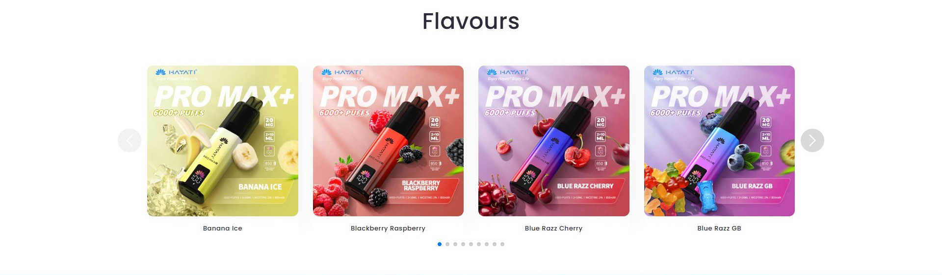 Vape jetable Hayati 6000 Puffs avec écran LED