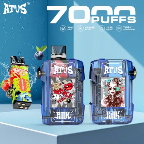 DE012 Cigarette électronique jetable Puff 7000 Taff avec débit d'air rechargeable et réglable