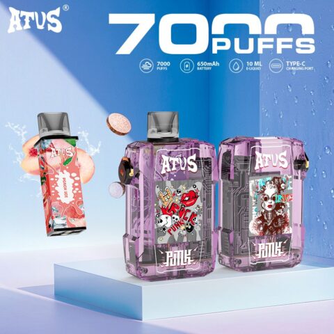 DE012 Cigarette électronique jetable Puff 7000 Taff avec débit d'air rechargeable et réglable
