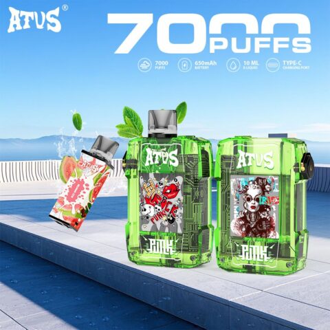 DE012 Cigarette électronique jetable Puff 7000 Taff avec débit d'air rechargeable et réglable