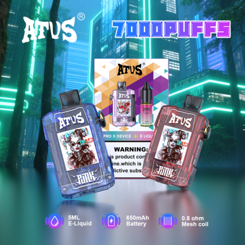 DE012 Cigarette électronique jetable Puff 7000 Taff avec débit d'air rechargeable et réglable