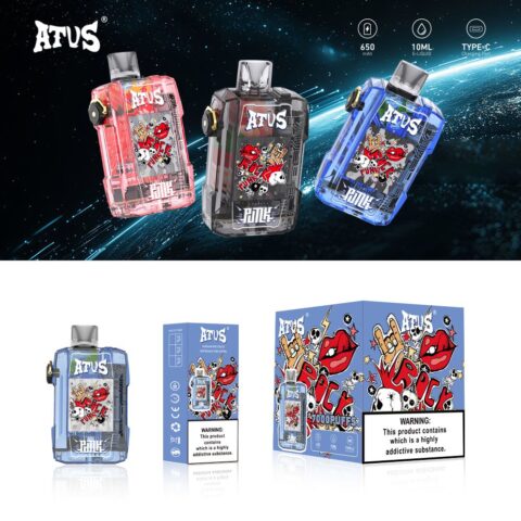 DE012 Cigarette électronique jetable Puff 7000 Taff avec débit d'air rechargeable et réglable ATVS Vape