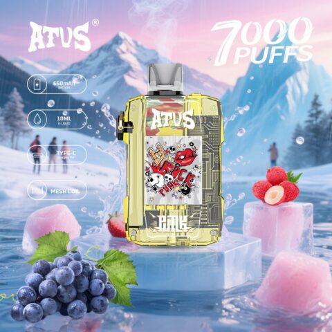 DE012 Cigarette électronique jetable Puff 7000 Taff avec débit d'air rechargeable et réglable