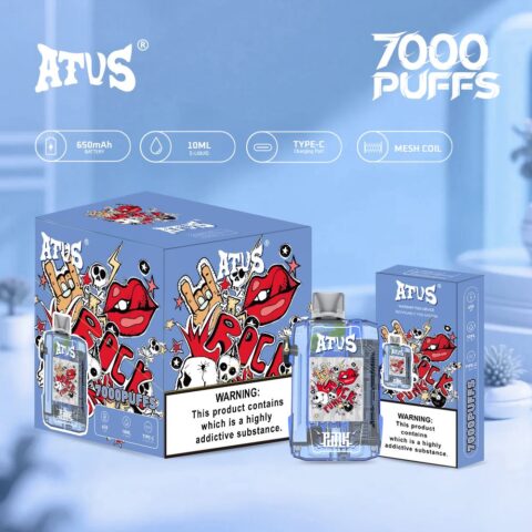 DE012 Cigarette électronique jetable Puff 7000 Taff avec débit d'air rechargeable et réglable