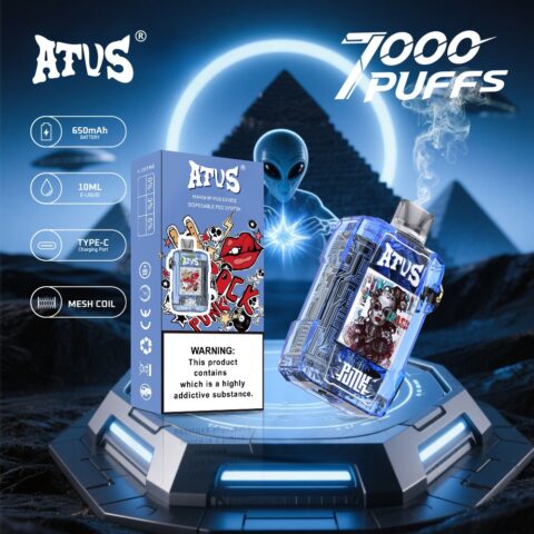 DE012 Cigarette électronique jetable Puff 7000 Taff avec débit d'air rechargeable et réglable