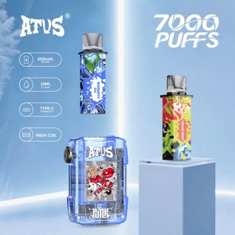 DE012 Cigarette électronique jetable Puff 7000 Taff avec débit d'air rechargeable et réglable