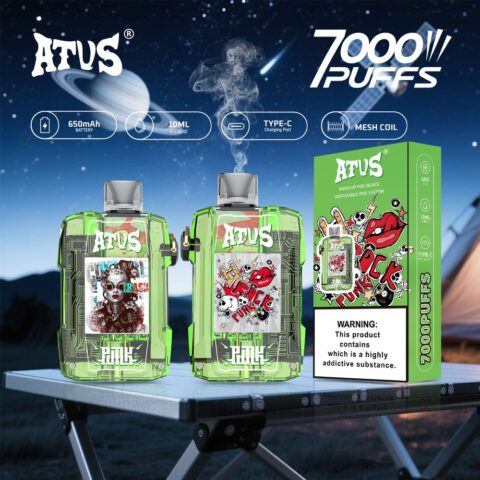 DE012 Cigarette électronique jetable Puff 7000 Taff avec débit d'air rechargeable et réglable