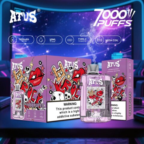 DE012 Cigarette électronique jetable Puff 7000 Taff avec débit d'air rechargeable et réglable