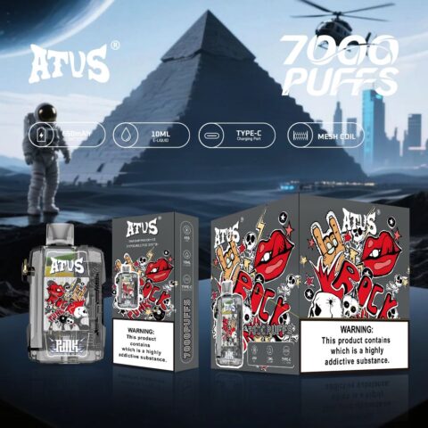 DE012 Cigarette électronique jetable Puff 7000 Taff avec débit d'air rechargeable et réglable