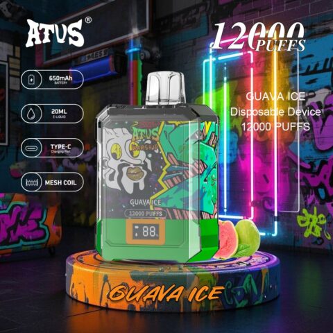 DE013A Cigarette électronique jetable Puff 12000 Taff Affichage LED débit d'air rechargeable et réglable