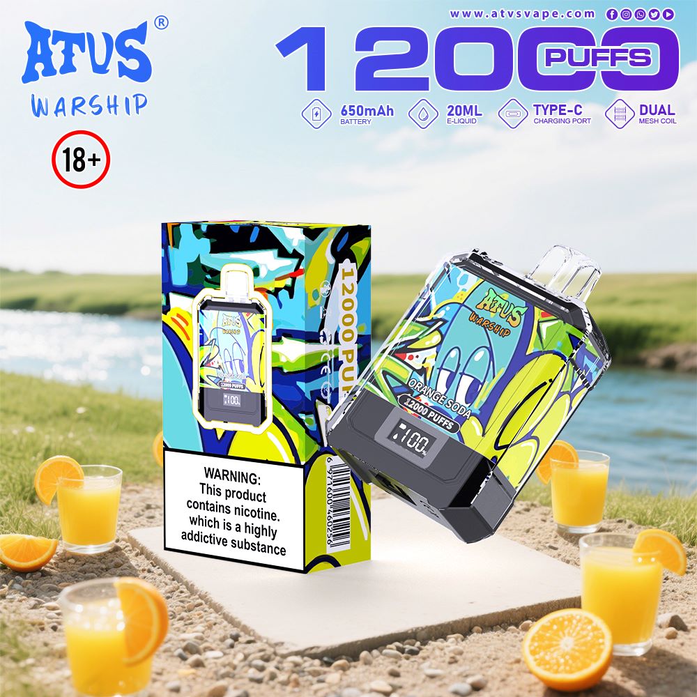 DE013A Cigarette électronique jetable Puff 12000 Taff Affichage LED débit d'air rechargeable et réglable
