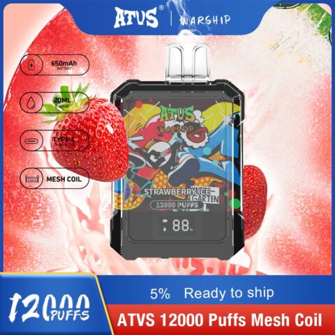 DE013A Cigarette électronique jetable Puff 12000 Taff Affichage LED débit d'air rechargeable et réglable