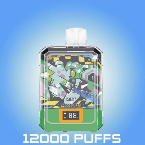 DE013A Cigarette électronique jetable Puff 12000 Taff Affichage LED débit d'air rechargeable et réglable