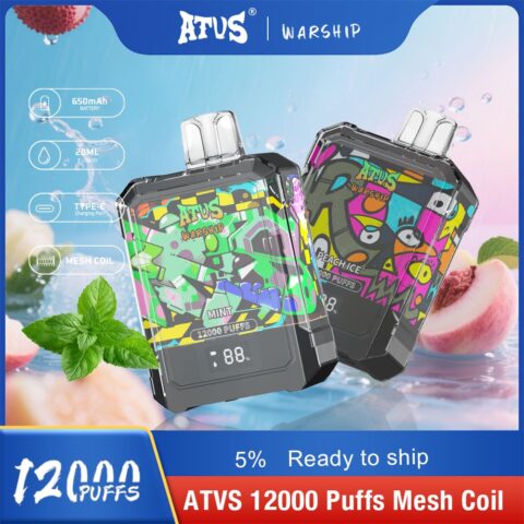 DE013A Cigarette électronique jetable Puff 12000 Taff Affichage LED débit d'air rechargeable et réglable