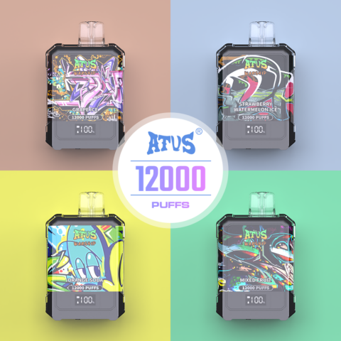 DE013A Cigarette électronique jetable Puff 12000 Taff Affichage LED débit d'air rechargeable et réglable