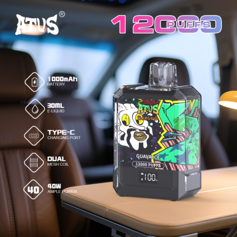 DE013A Cigarette électronique jetable Puff 12000 Taff Affichage LED débit d'air rechargeable et réglable