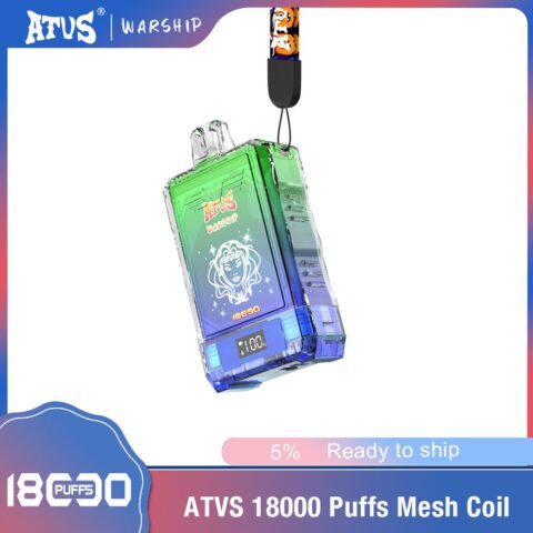 DE015 Cigarette électronique jetable Puff 18000 Taff avec affichage LED débit d'air rechargeable et réglable