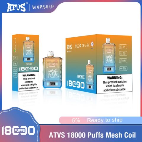 DE015 Cigarette électronique jetable Puff 18000 Taff avec affichage LED débit d'air rechargeable et réglable