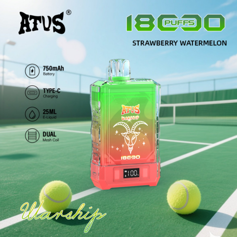 DE015 Cigarette électronique jetable Puff 18000 Taff avec affichage LED débit d'air rechargeable et réglable