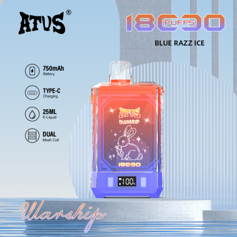 DE015 Cigarette électronique jetable Puff 18000 Taff avec affichage LED débit d'air rechargeable et réglable