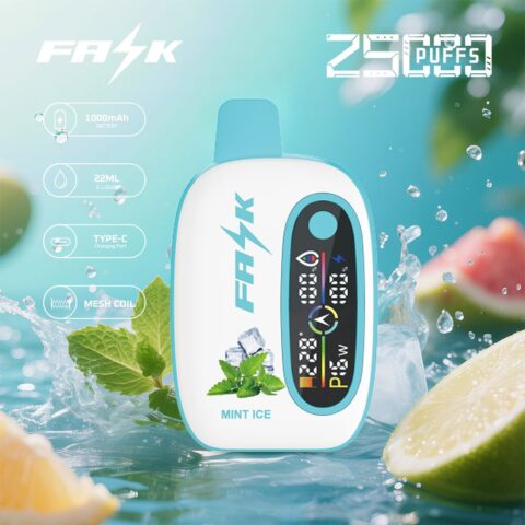 DE016 Cigarette électronique jetable Puff 25000 Taff avec avec affichage LED débit d'air rechargeable et réglable ATVS Vape