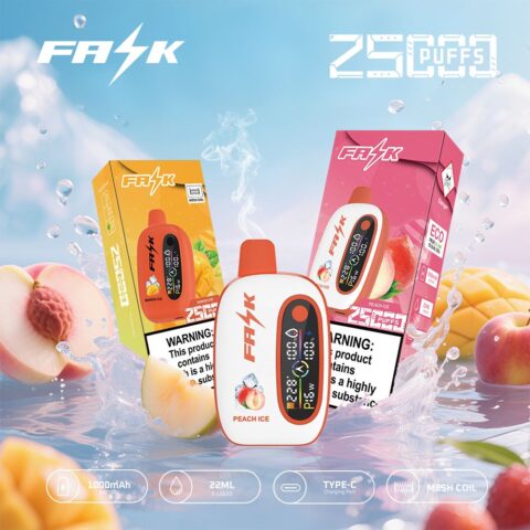 DE016 Cigarette électronique jetable Puff 25000 Taff avec avec affichage LED débit d'air rechargeable et réglable ATVS Vape