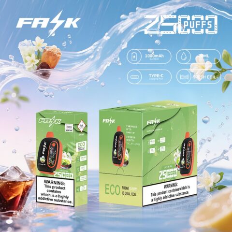 DE016 Cigarette électronique jetable Puff 25000 Taff avec avec affichage LED débit d'air rechargeable et réglable ATVS Vape