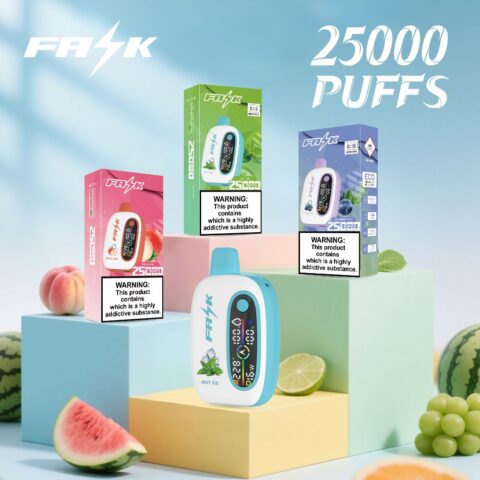 DE016 Cigarette électronique jetable Puff 25000 Taff avec avec affichage LED débit d'air rechargeable et réglable ATVS Vape