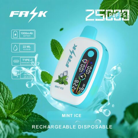 DE016 Cigarette électronique jetable Puff 25000 Taff avec avec affichage LED débit d'air rechargeable et réglable ATVS Vape