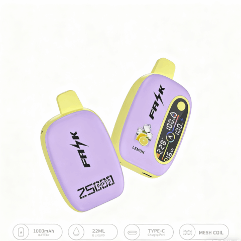 DE016 Cigarette électronique jetable Puff 25000 Taff avec avec affichage LED débit d'air rechargeable et réglable ATVS Vape