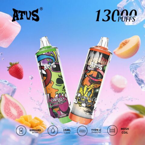 DE018 Vape jetable 13000 bouffées avec batterie rechargeable ATVS Vape