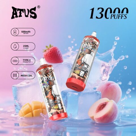 DE018 Vape jetable 13000 bouffées avec batterie rechargeable ATVS Vape