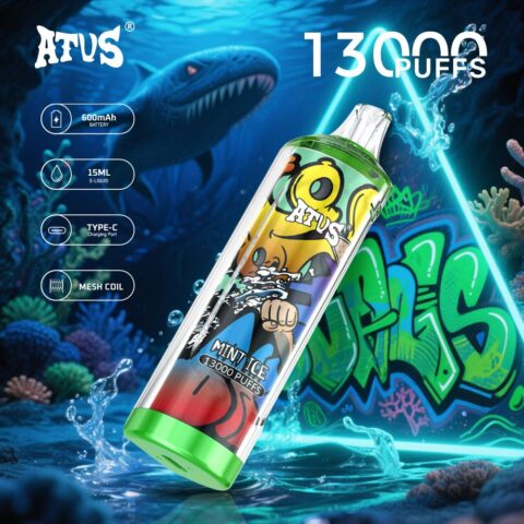 DE018 Vape jetable 13000 bouffées avec batterie rechargeable ATVS Vape