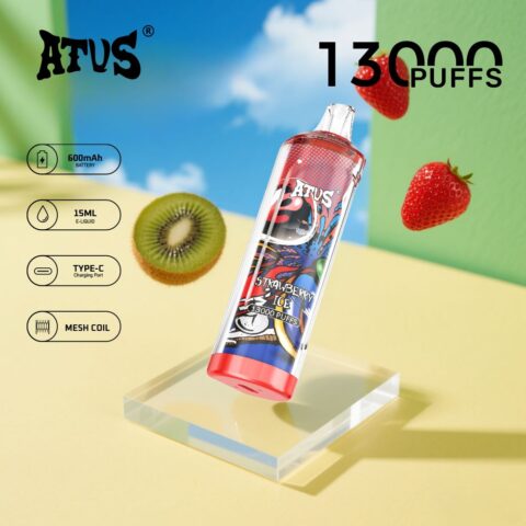DE018 Vape jetable 13000 bouffées avec batterie rechargeable ATVS Vape