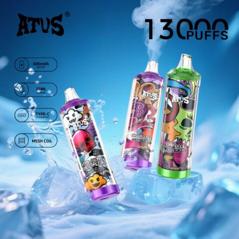 DE018 Vape jetable 13000 bouffées avec batterie rechargeable ATVS Vape