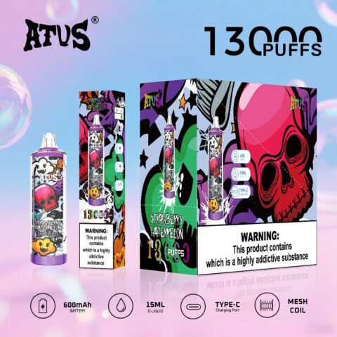 DE018 Vape jetable 13000 bouffées avec batterie rechargeable ATVS Vape