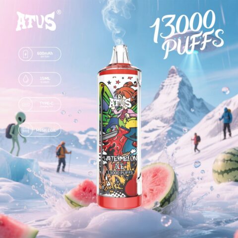 DE018 Vape jetable 13000 bouffées avec batterie rechargeable ATVS Vape