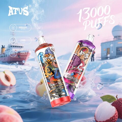 DE018 Vape jetable 13000 bouffées avec batterie rechargeable ATVS Vape