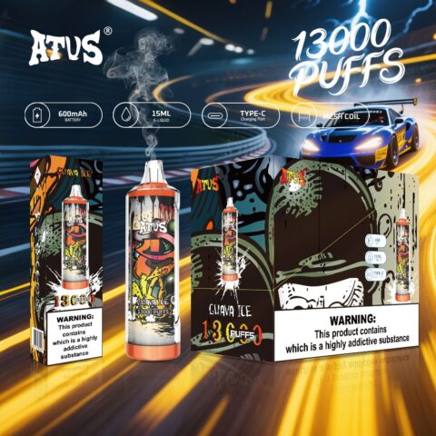 DE018 Vape jetable 13000 bouffées avec batterie rechargeable ATVS Vape