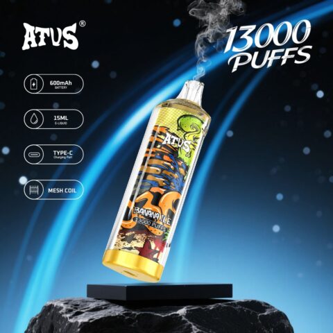 DE018 Vape jetable 13000 bouffées avec batterie rechargeable ATVS Vape