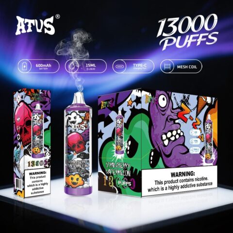 DE018 Vape jetable 13000 bouffées avec batterie rechargeable ATVS Vape