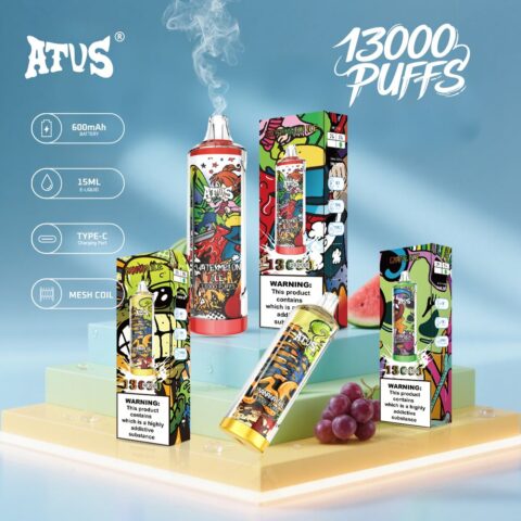 DE018 Vape jetable 13000 bouffées avec batterie rechargeable ATVS Vape