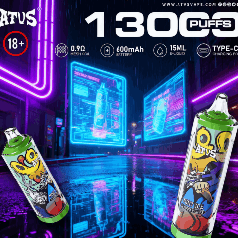 DE018 Vape jetable 13000 bouffées avec batterie rechargeable ATVS Vape