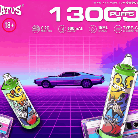 DE018 Vape jetable 13000 bouffées avec batterie rechargeable ATVS Vape