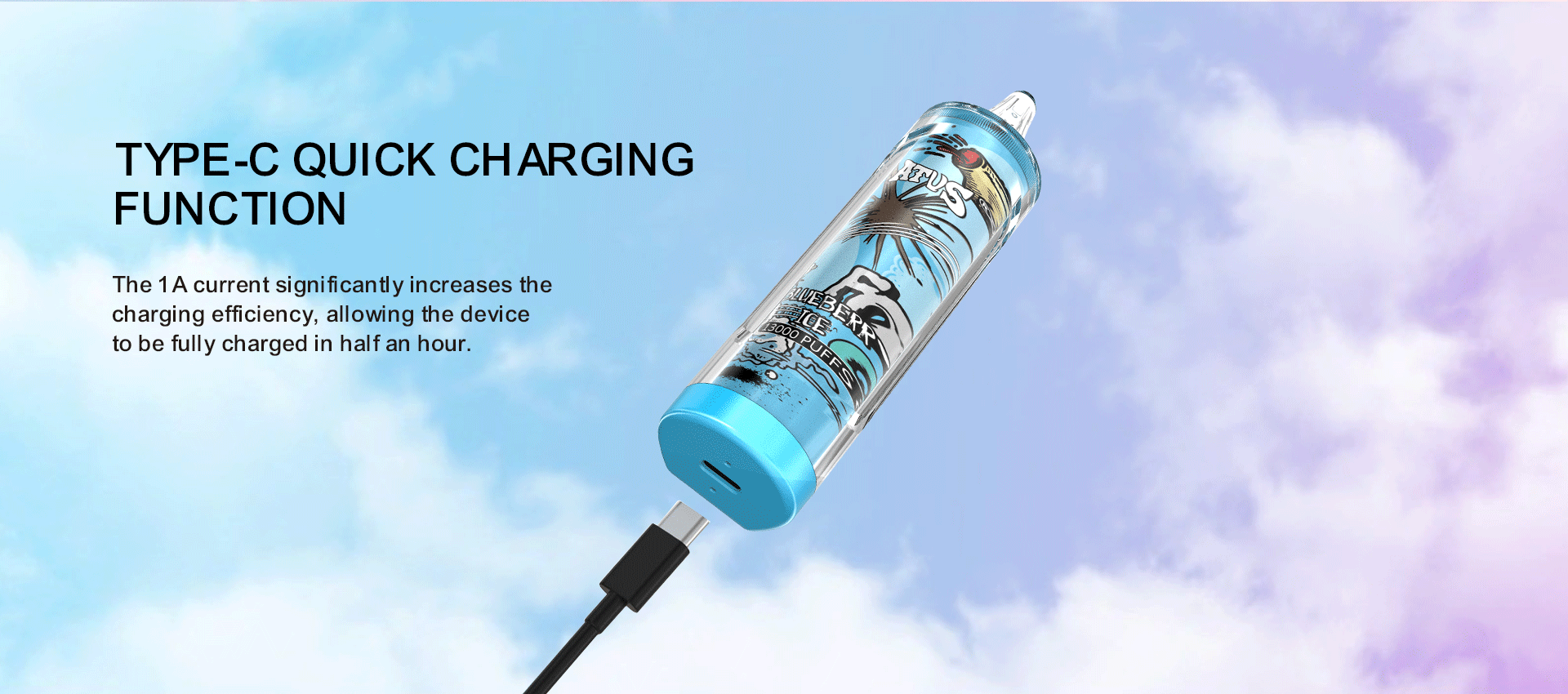 DE018 Vape jetable 13000 bouffées avec batterie rechargeable ATVS Vape