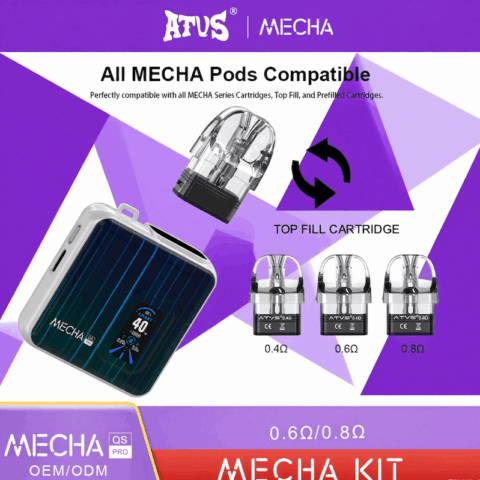 DE019PRO Dispositif système de Pod kit de dosettes préremplies ATVS Vape