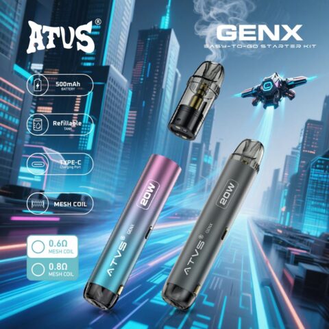 DE020 Dispositif système de Pod kit de dosettes préremplies avec débit d'air réglable MTL RDL ATVS Vape