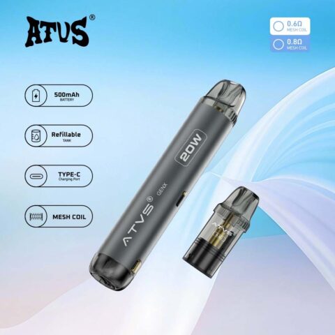 DE020 Dispositif système de Pod kit de dosettes préremplies avec débit d'air réglable MTL RDL ATVS Vape