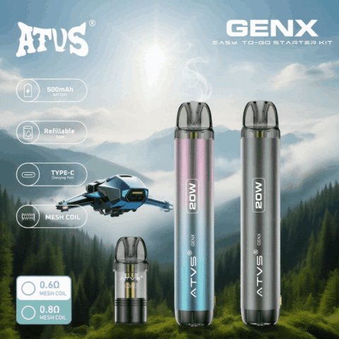 DE020 Dispositif système de Pod kit de dosettes préremplies avec débit d'air réglable MTL RDL ATVS Vape