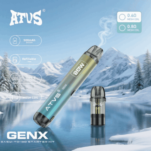 DE020 Dispositif système de Pod kit de dosettes préremplies avec débit d'air réglable MTL RDL ATVS Vape